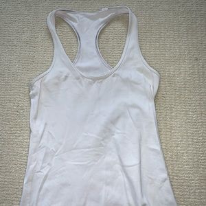 white lululemon racer back top
